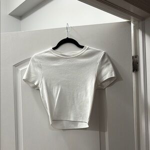 Classic White Women's Crop Top